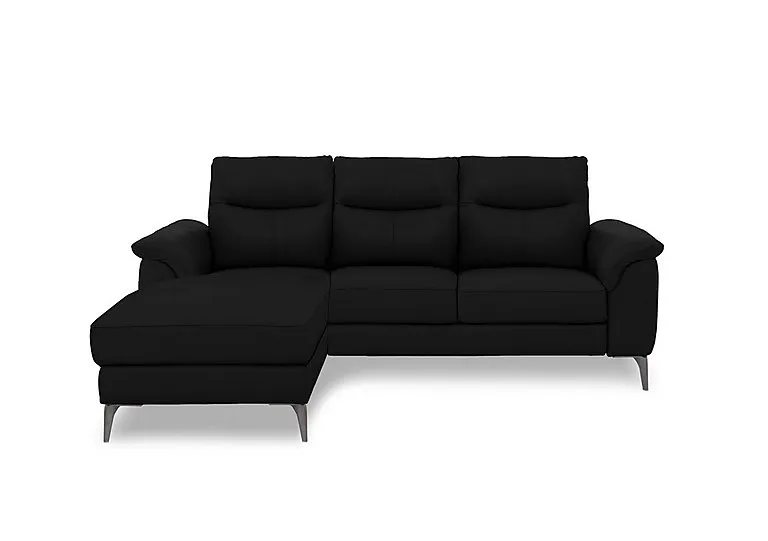 Morgan Leather 3 Seater Sofa with Left Hand Facing Chaise End