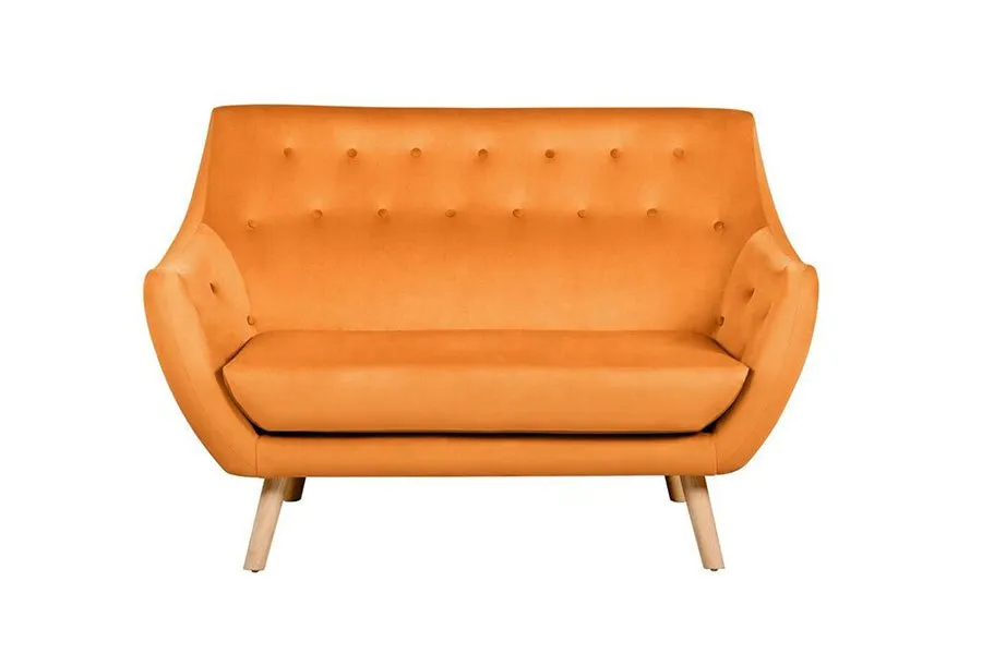 Poet Sofa, Luxor Orange Single Tone