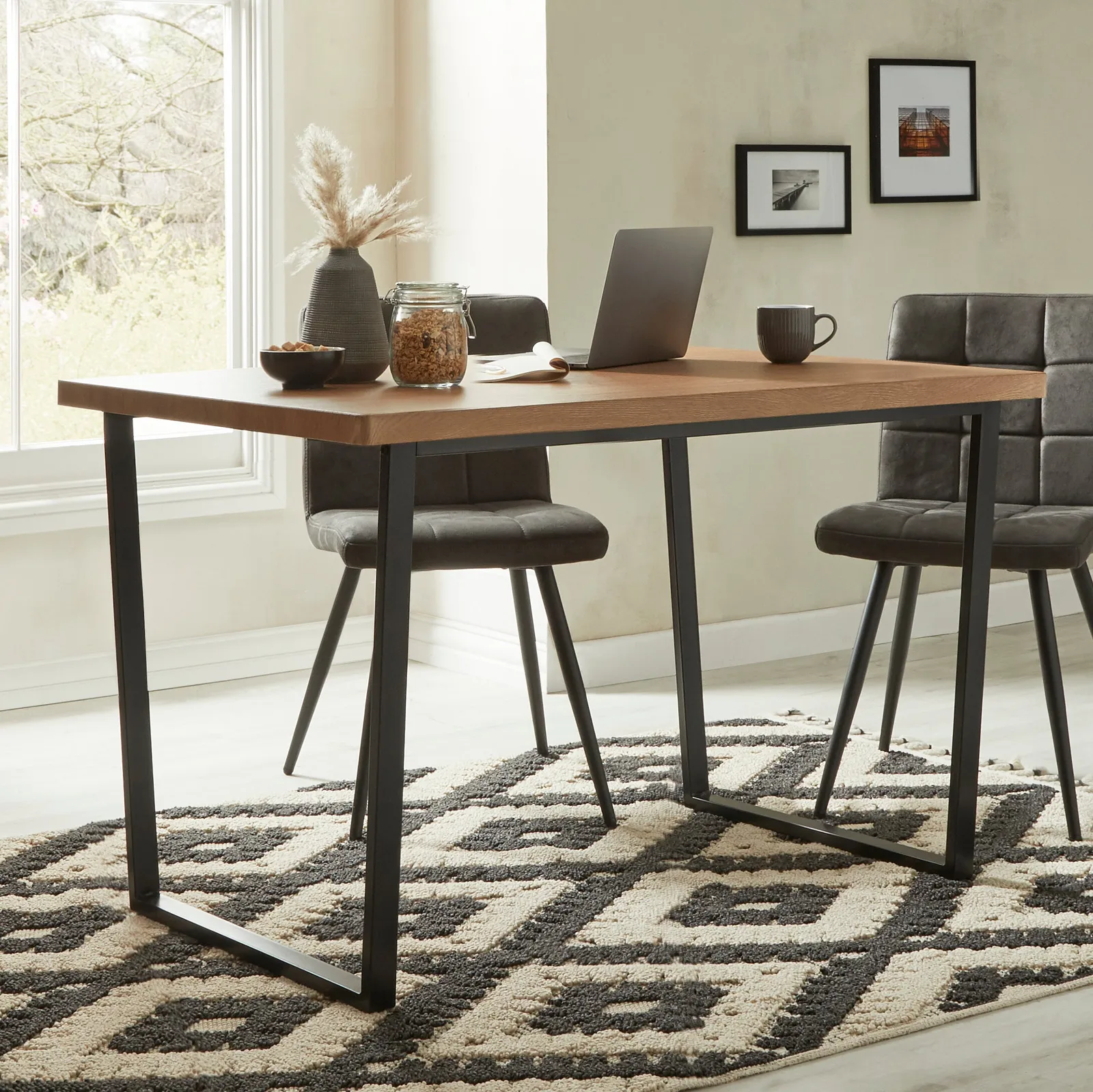 Vixen Rectangular Dining Table Brown