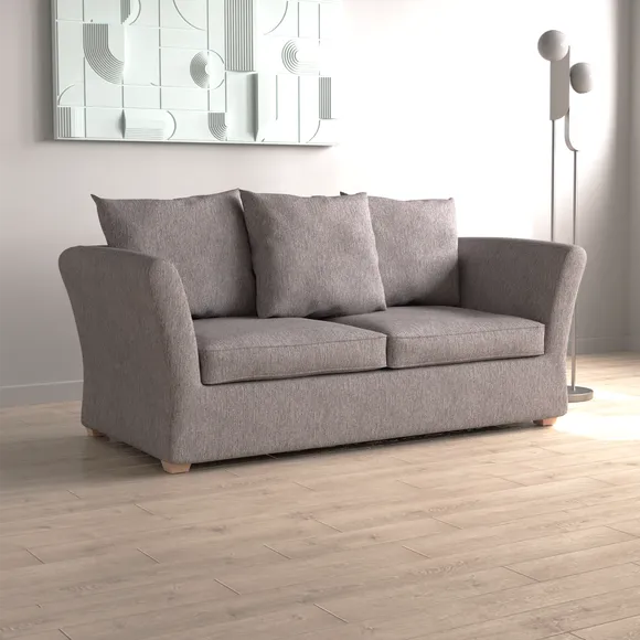 Emmett Woven Fabric 2 Seater Double Sofa Bed 1