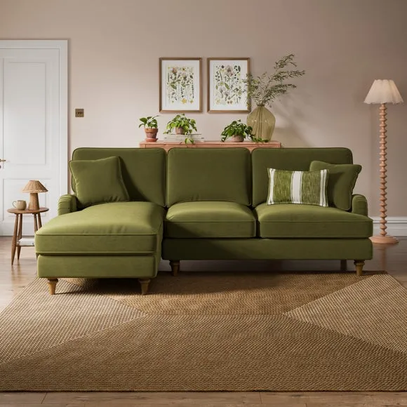 Beatrice II Velvet Corner Storage Sofa Bed 2