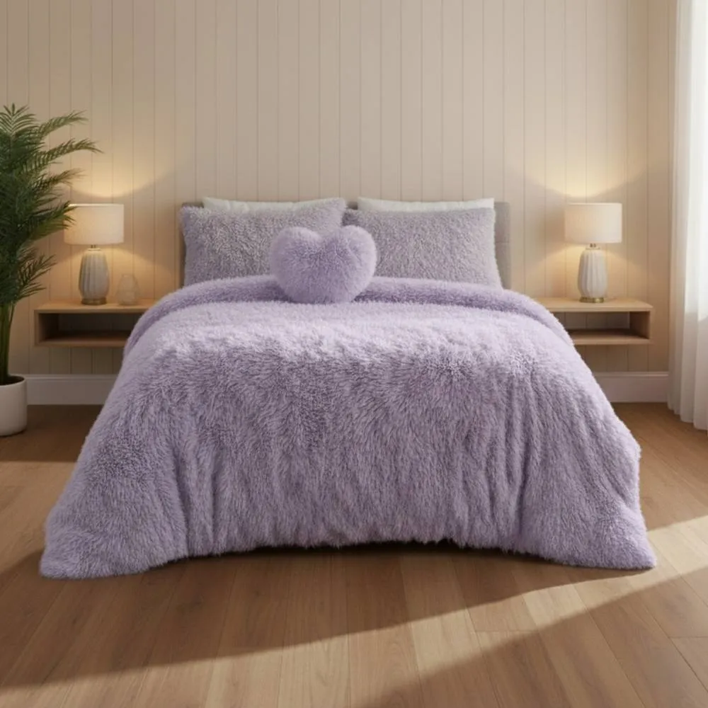 Snug City Super Fluffy Duvet Cover Ultra Soft, Cloud-Like Comfort Snug Sleep in Lilac