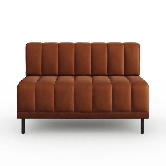 Amali Long Dining Bench, Matte Plush Velvet 5