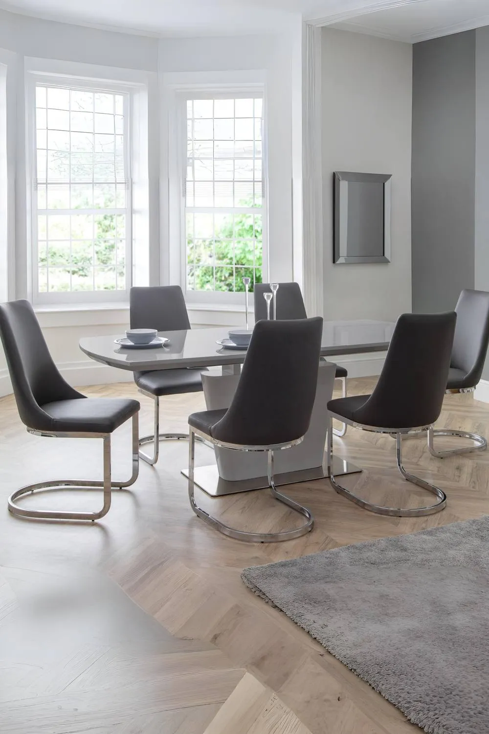 Julian Bowen Como Upholstered Dining Chair (Set of 2) in Grey 2