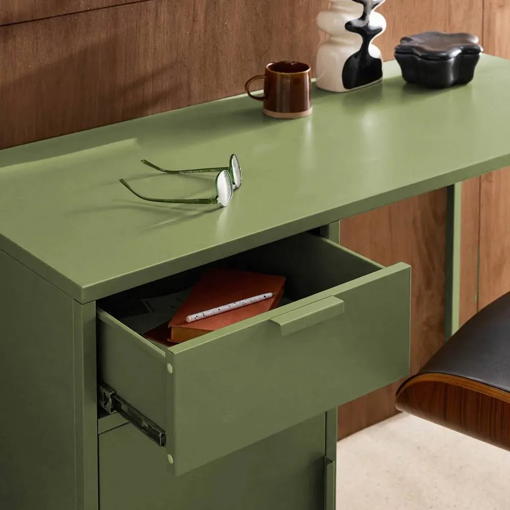 sweeek Laminated steel children's desk 1 drawer in Khaki 6