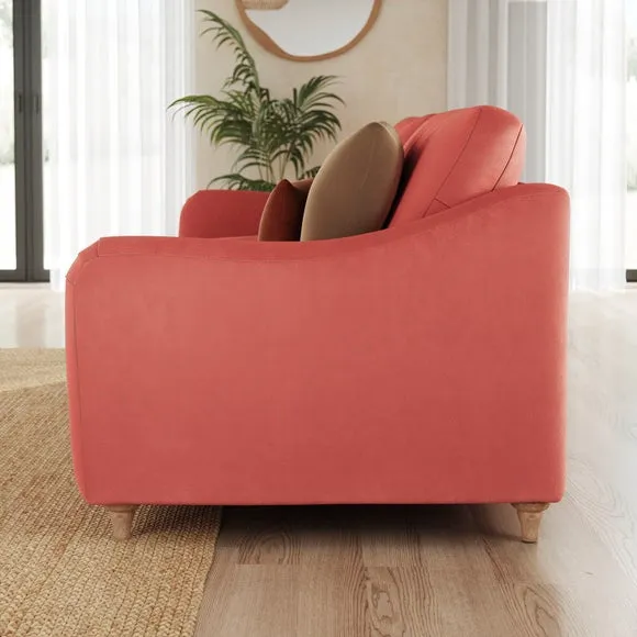 Hattie Matte Plush Velvet 3 Seater Sofa 2