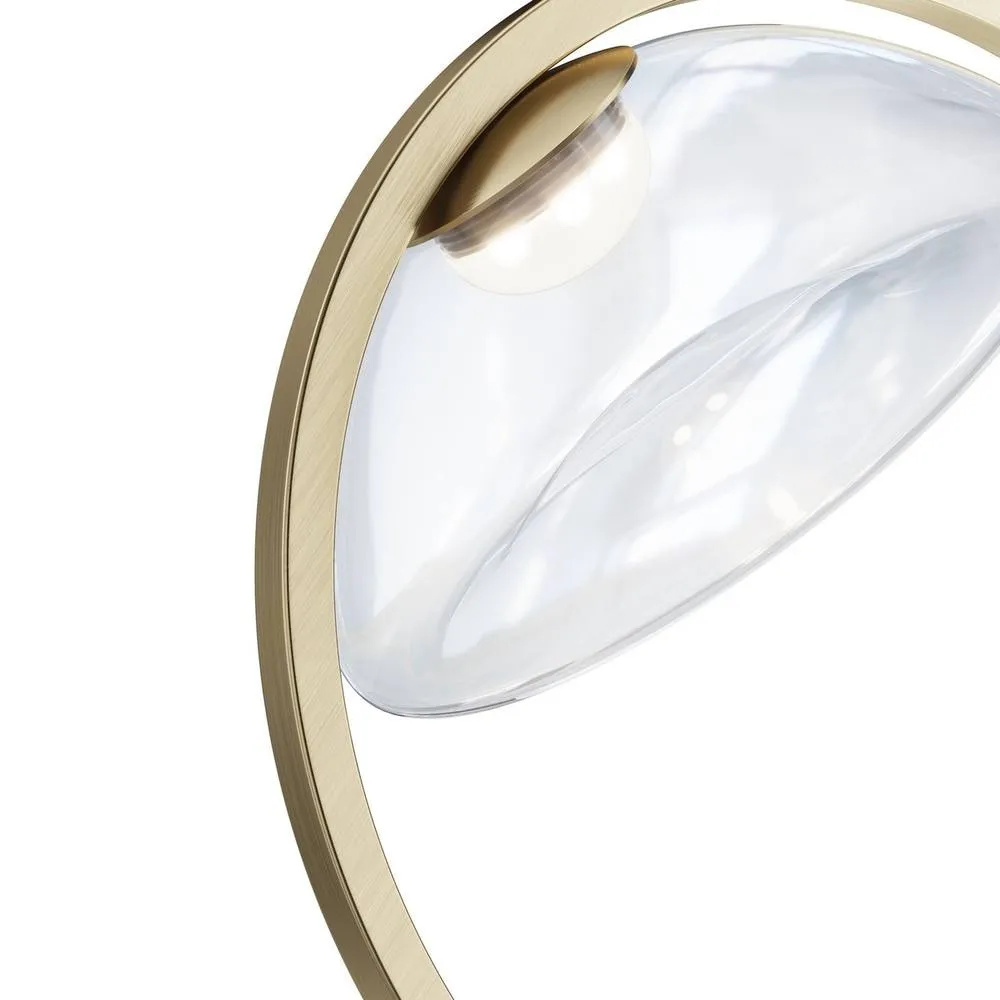 Netlighting Maytoni Lunare I Modern Integrated LED Wall Lamp Brass 3000K in Gold 6