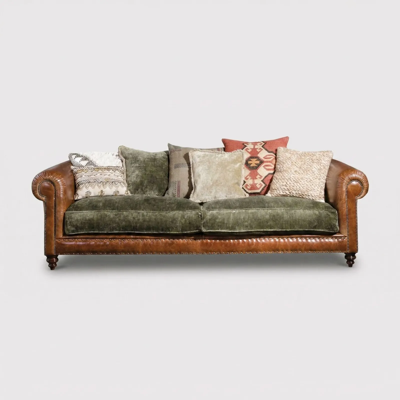 Tetrad Constable Midi Sofa, Brown Leather | Barker & Stonehouse