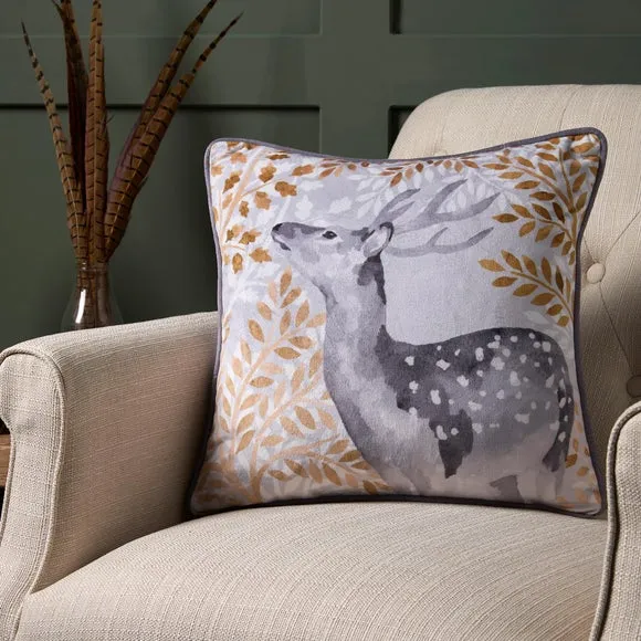 Dreams & Drapes Forest Animals Velvet Square Cushion 1