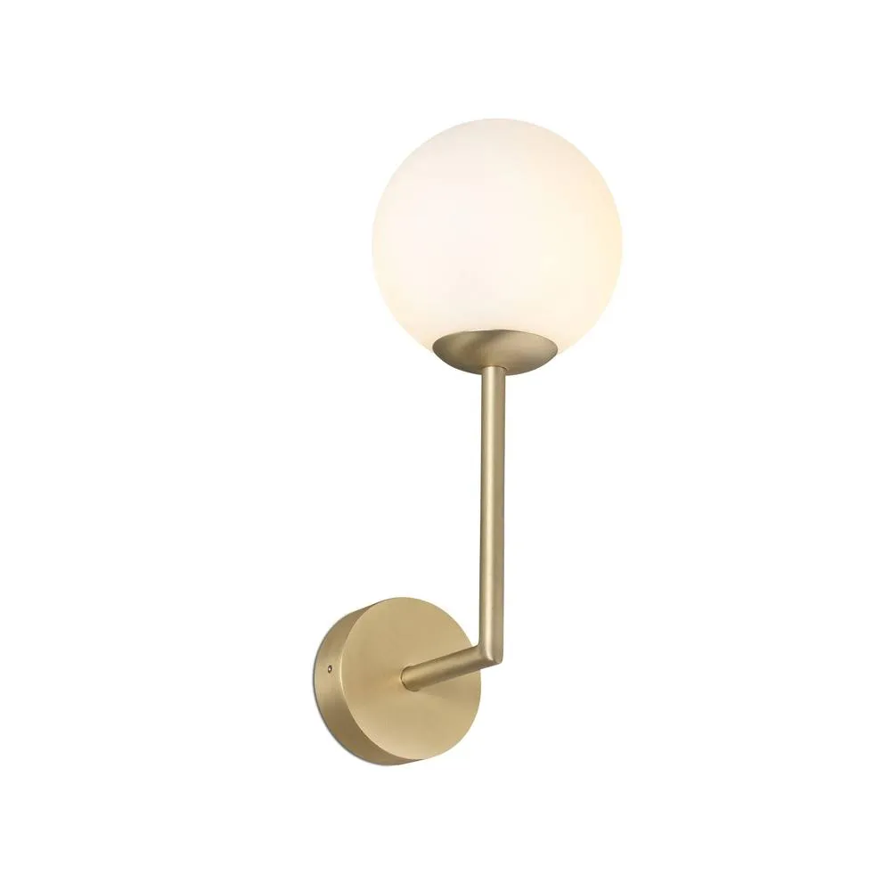 Netlighting Gala Bathroom Globe Wall Lamp Satin Gold 1x g9 IP44