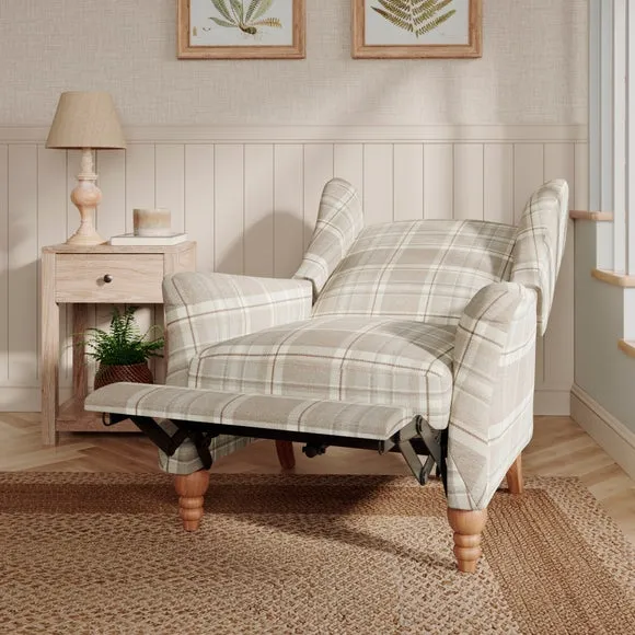 Charnwood Checked Pushback Armchair 2