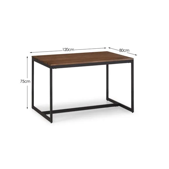 Tribeca 4 Seater Rectangular Dining Table with 4 Monroe Chairs, Brown 3