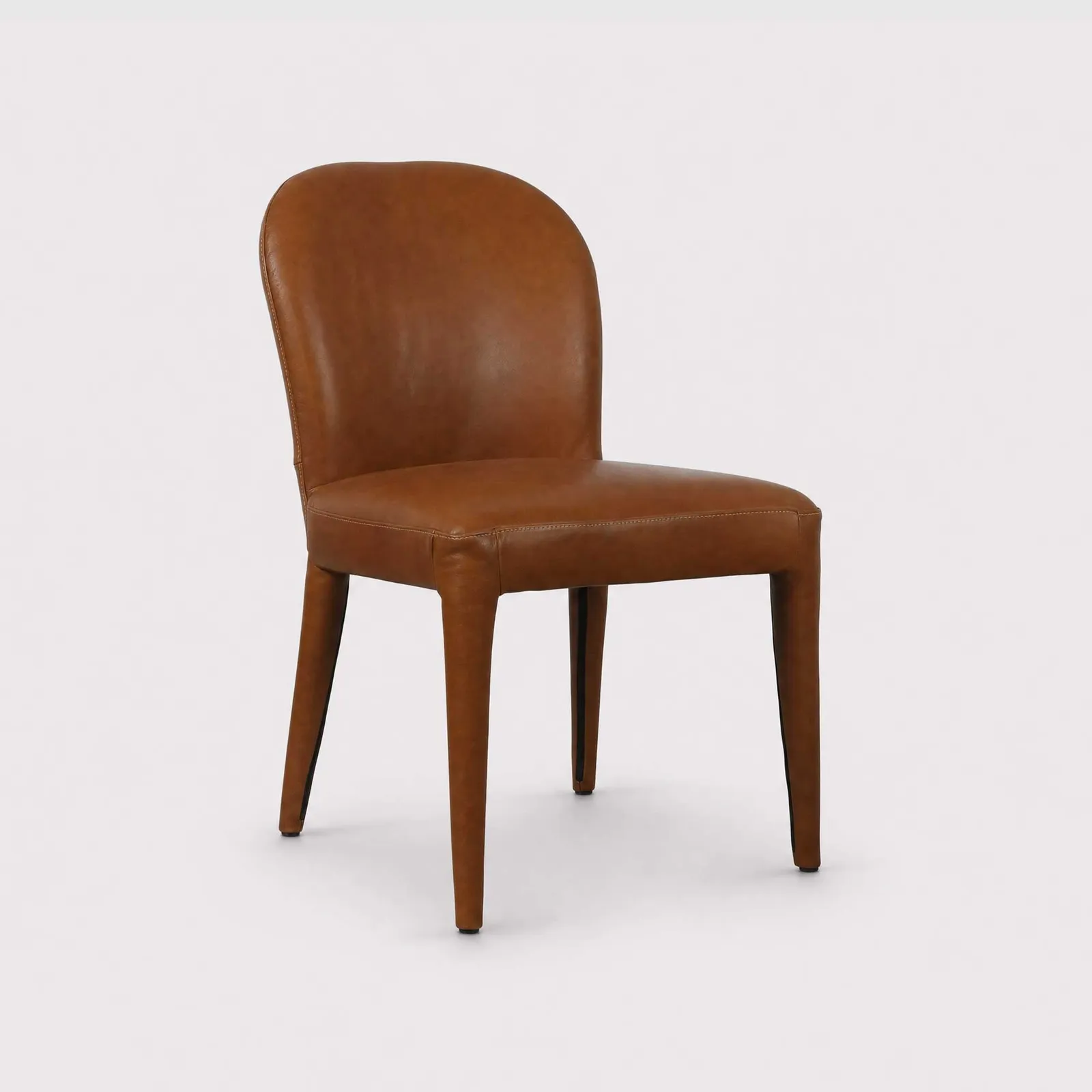 Combe Dining Chair, Brown Leather | Barker & Stonehouse