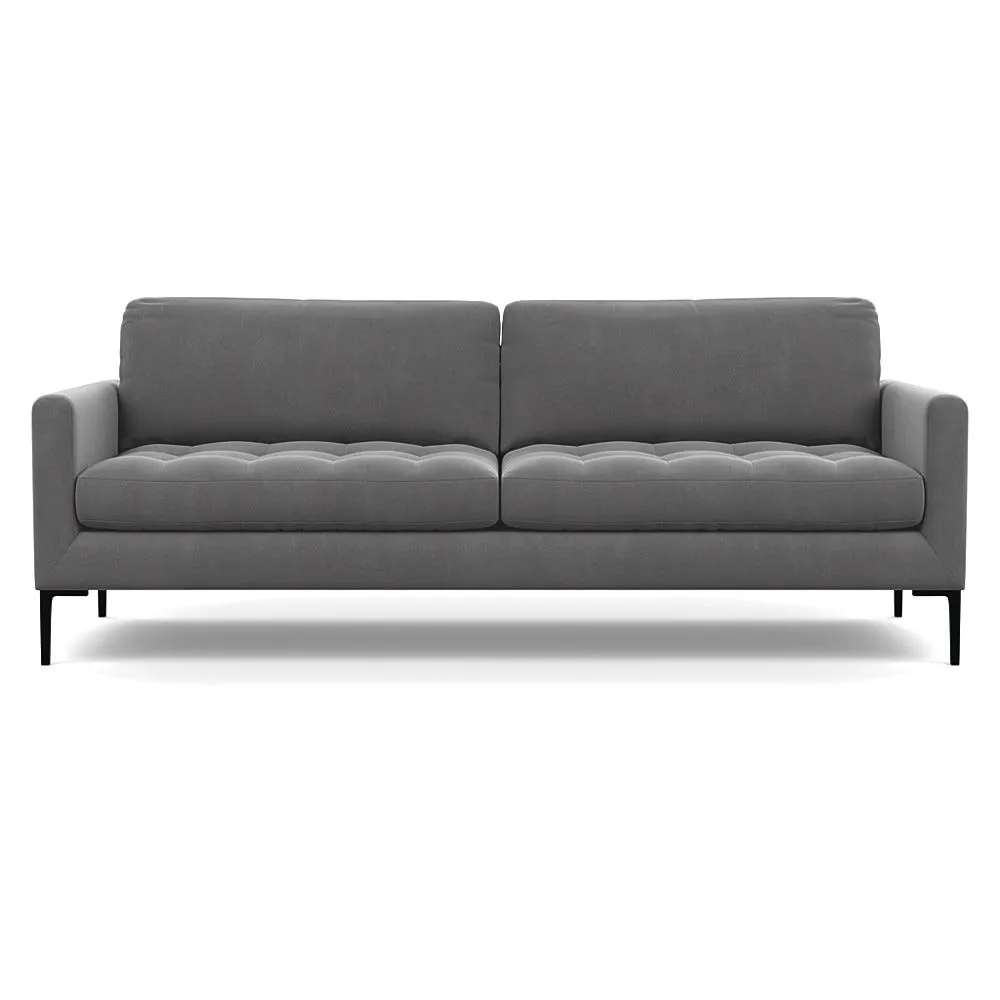 Heal's Mistral Right Hand Facing Corner Sofa Textured Boucle Indigo Black Feet 1