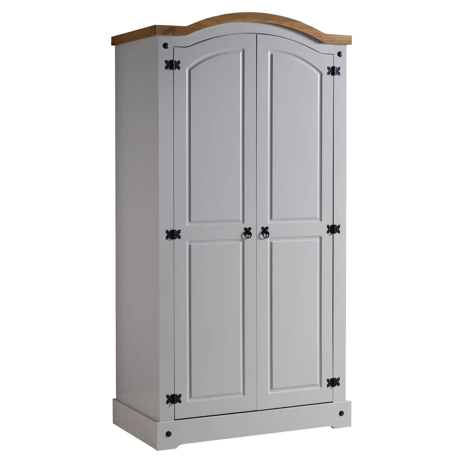 Corona Curved Top 2 Door Wardrobe Grey