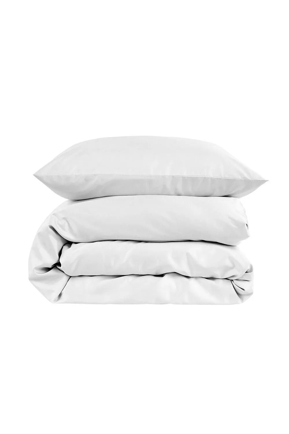 CHRISTY 400TC Luxury Cotton Sateen Plain Dye Duvet Cover Sets in White 2