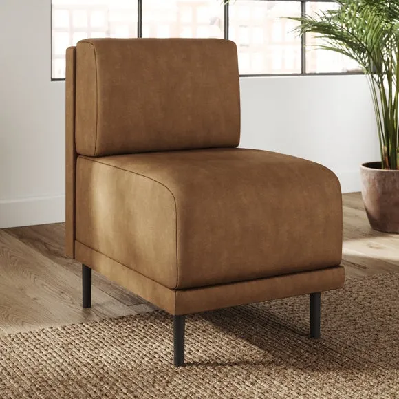Mae Small Dining Bench, Faux Leather 2