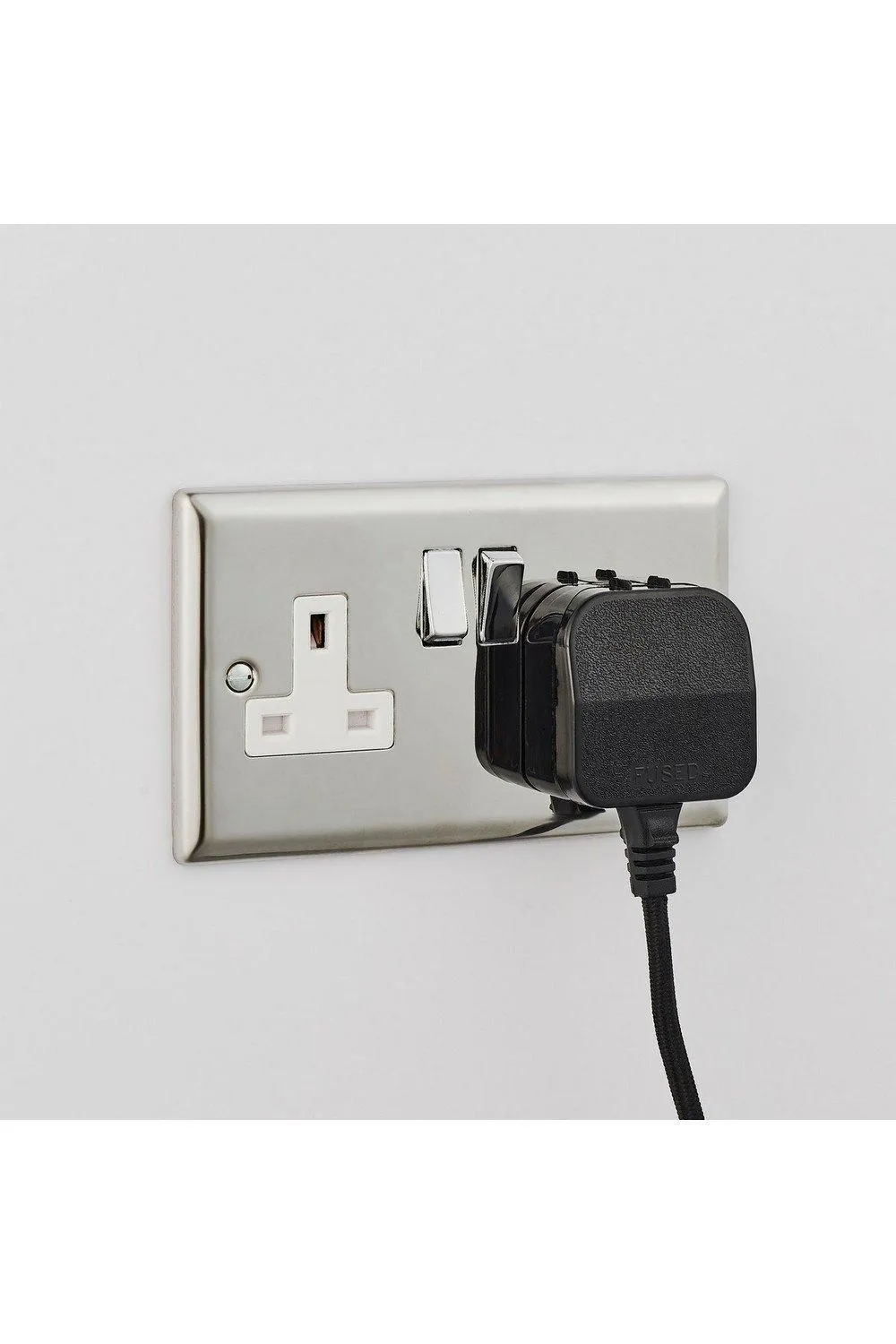 Netlighting Carlson 1 Light Wall Light Matt Black & Light Grey Cotton Mix E14 6