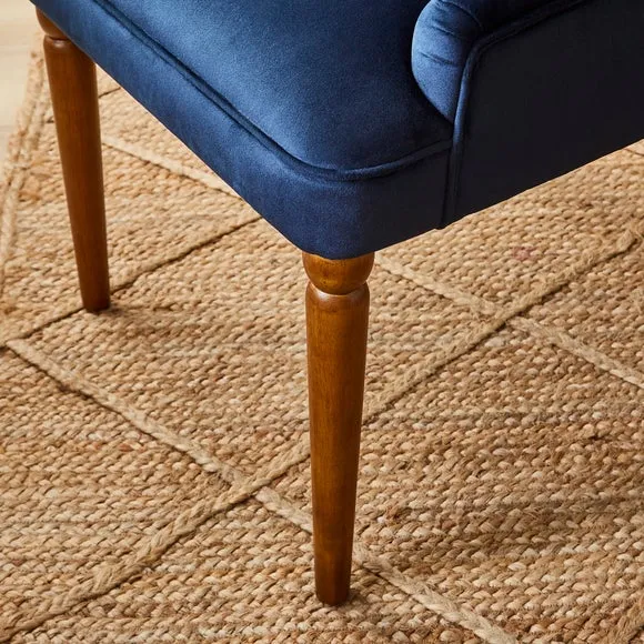 Beatrice Button Back Dining Chair, Luxe Navy Velvet 3