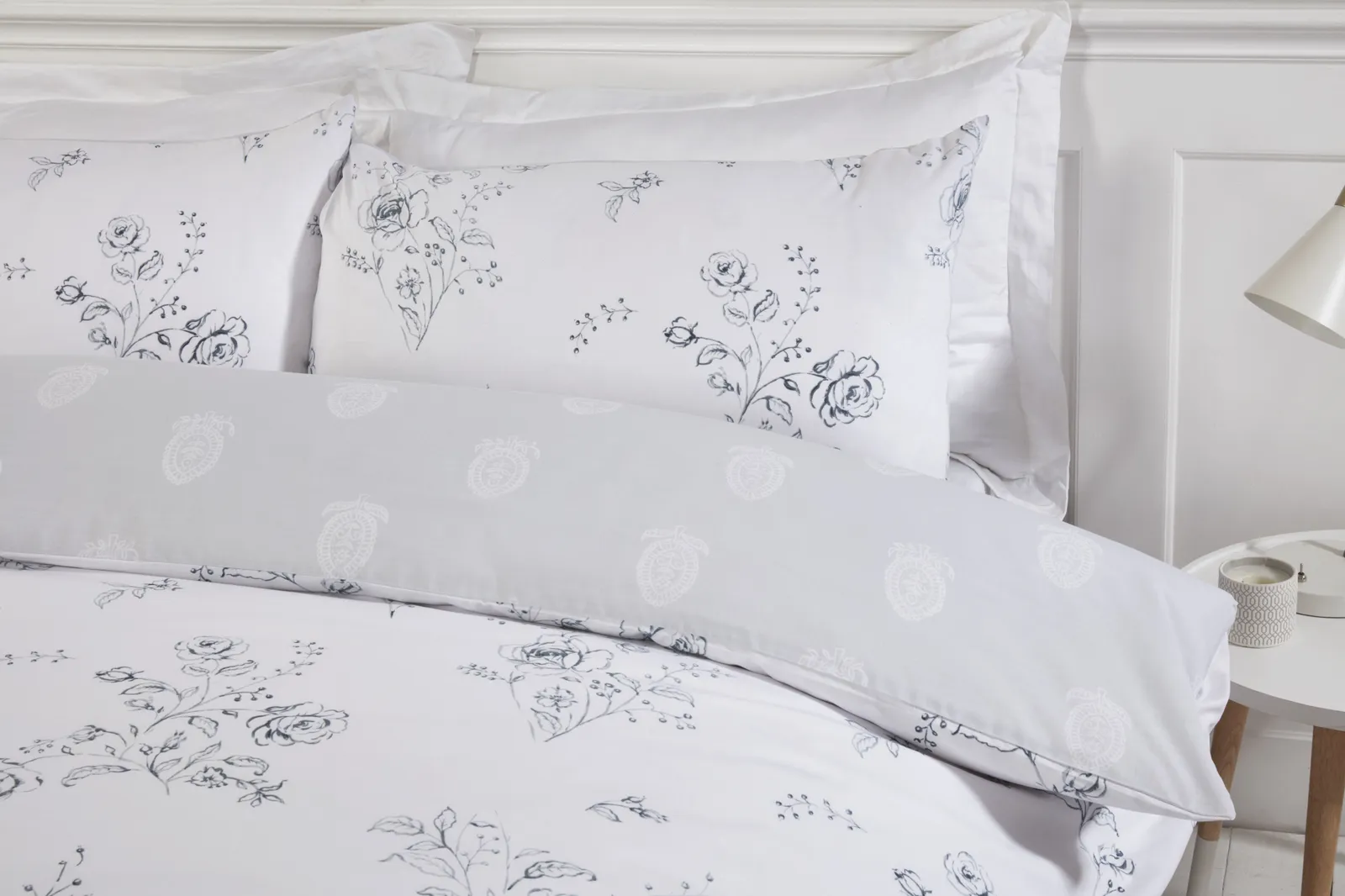 Rapport Home PH Sadie Polycotton Duvet Cover Set With Pillowcase in Blue 2