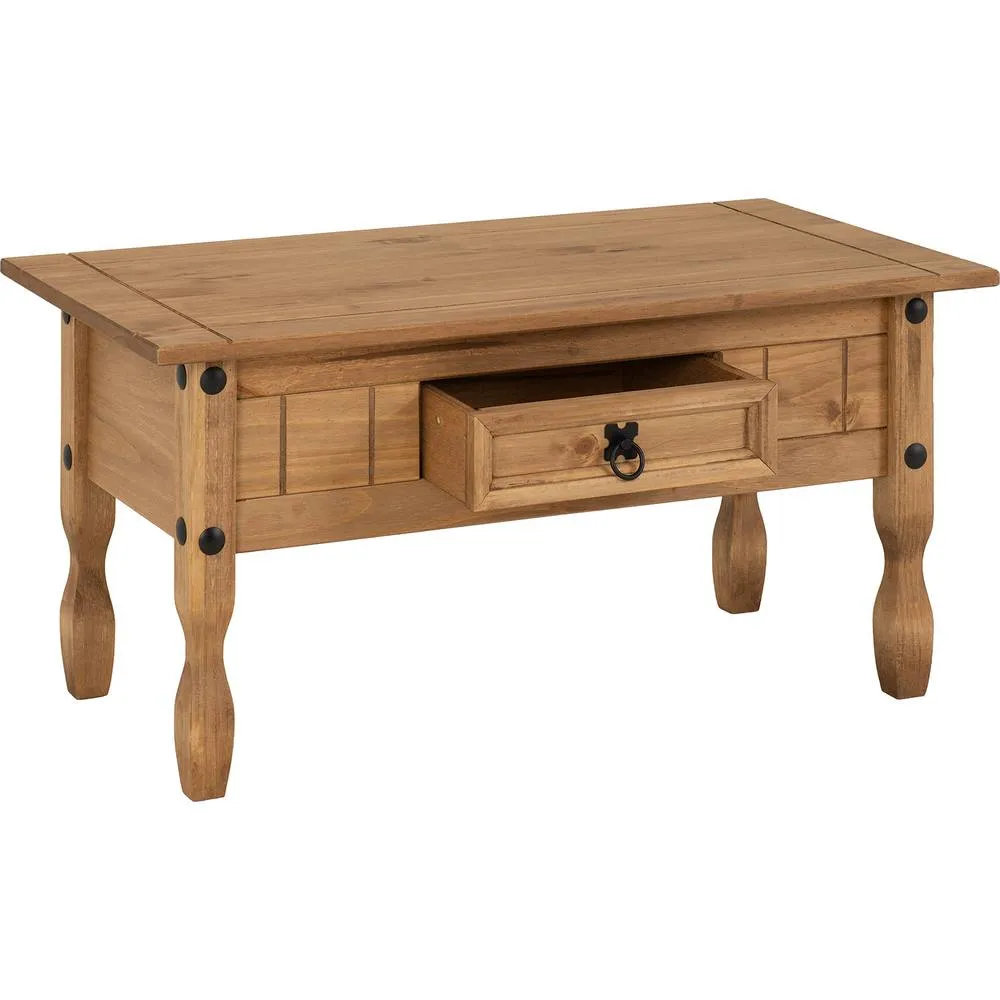 Seconique Corona Essentials 1 Drawer Coffee Table in Natural 3