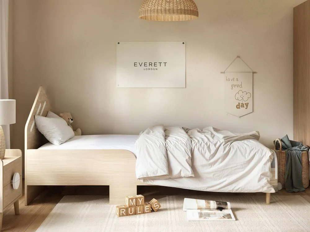 Flair Noah Single Bed Oak in White 2