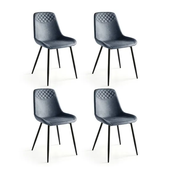 Walden Set of 4 Dining Chairs, Faux Leather 4