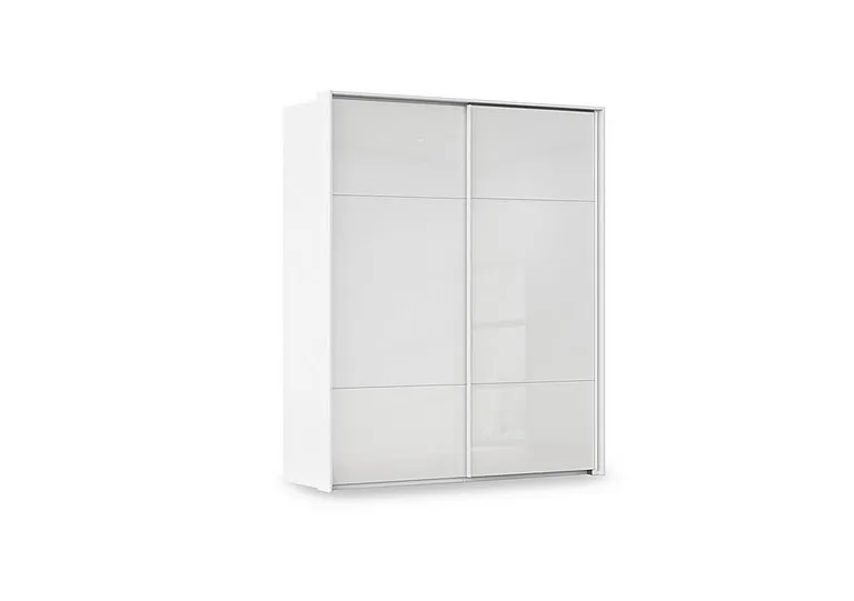 Haven 190cm 2 Door Slider Wardrobe with Glass Doors
