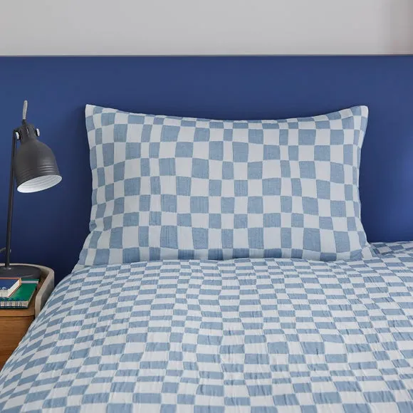 Wavy Check Quilt Cover and Pillowcase Set 2