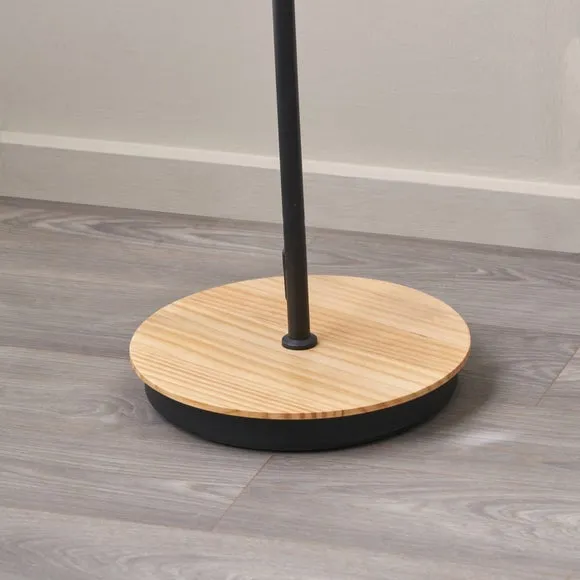 Pacific Lifestyle Juna Metal and Wood Two Head Floor Lamp 3