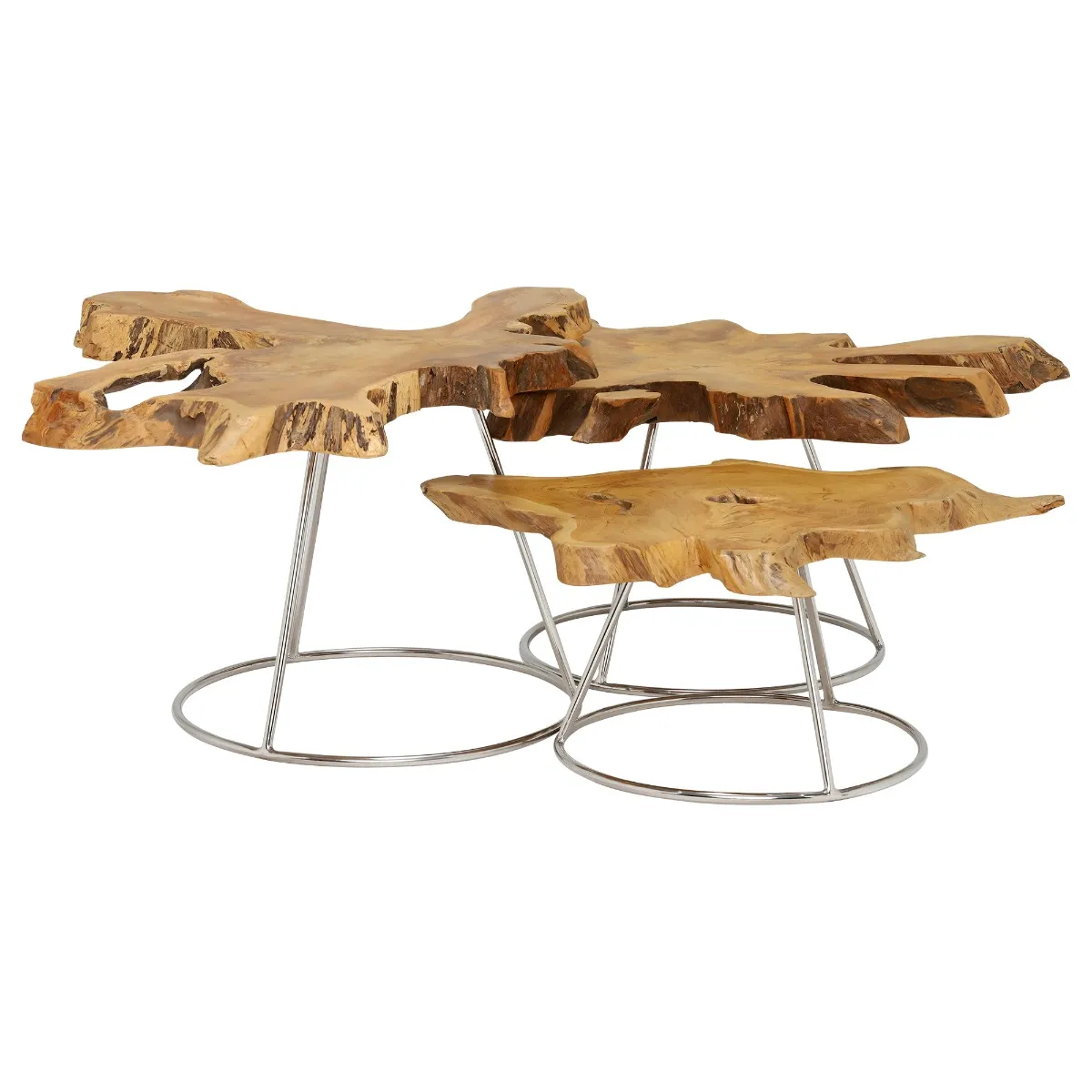Caspian Admire Set of 3 Multi Coffee Tables