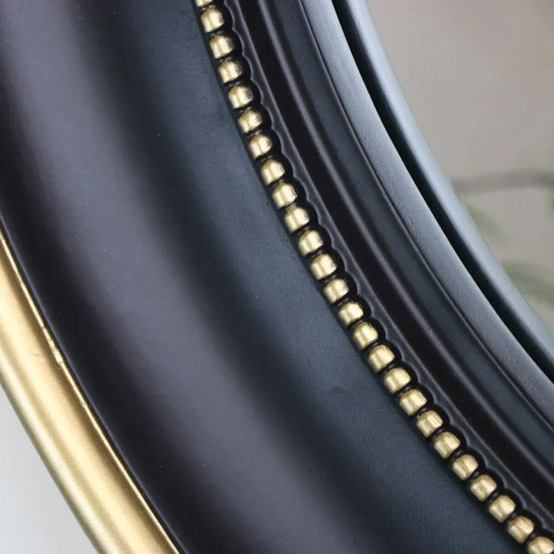 Melody Maison Round Black & Gold Wall Mirror 90cm X 90cm 6
