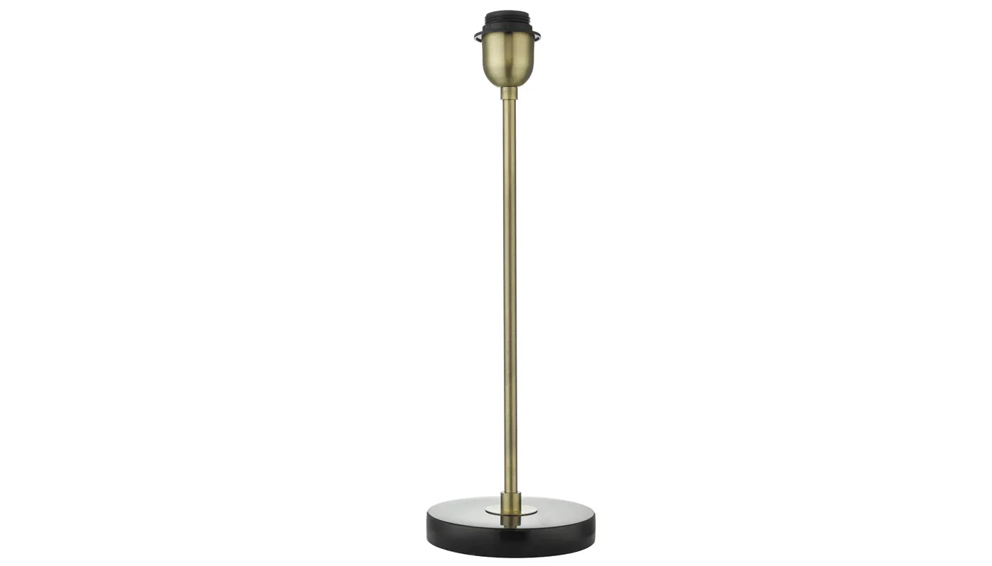 Heal's Simple Stick Base Black Marble & Antique Brass