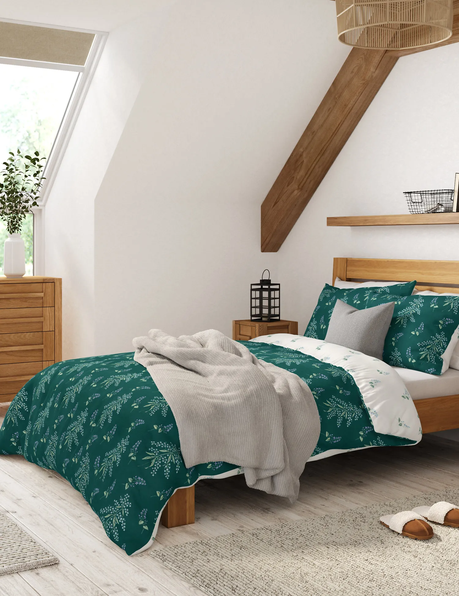 M&S Cotton Rich Floral Bedding Set