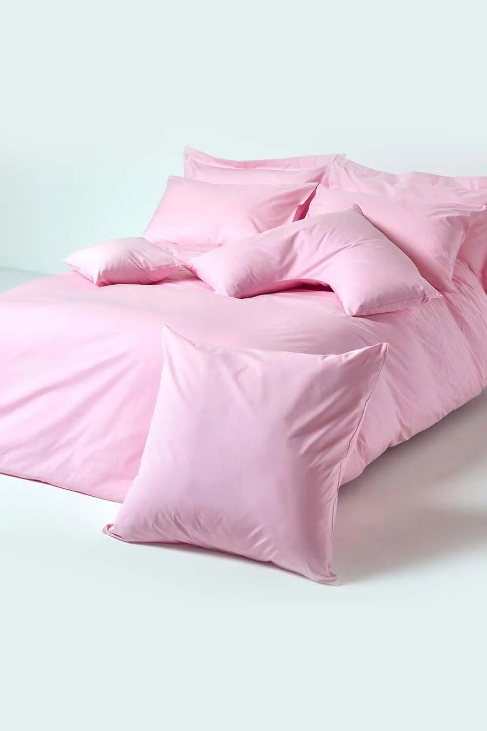 Homescapes Egyptian Cotton Oxford Pillowcase 200 TC, Standard Size in Pink 5