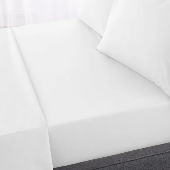 Hotel 230 Thread Count Crisp 100% Cotton Percale Fitted Sheet