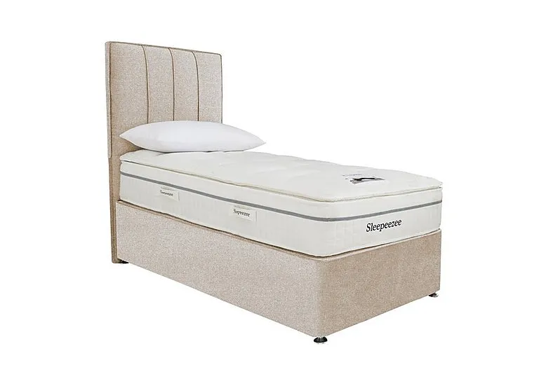 Tranquility 2800 Divan Set with 2 Drawers - Single - Tweed Cream