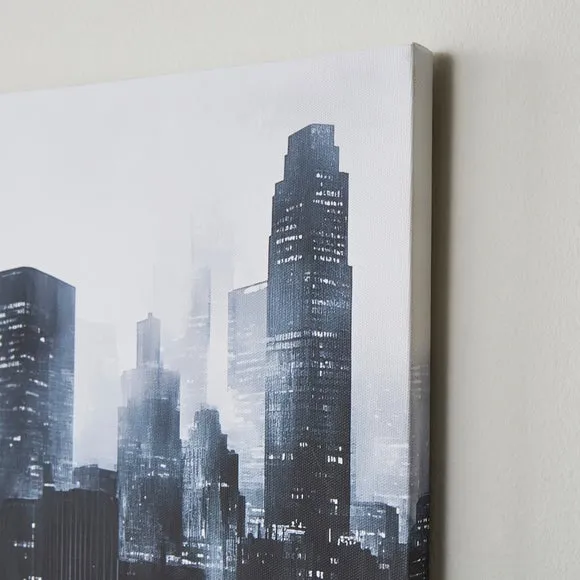 Greyscale Cityscape Canvas 2