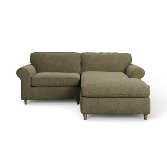 Flori Soft Chenille Corner Chaise Sofa 6