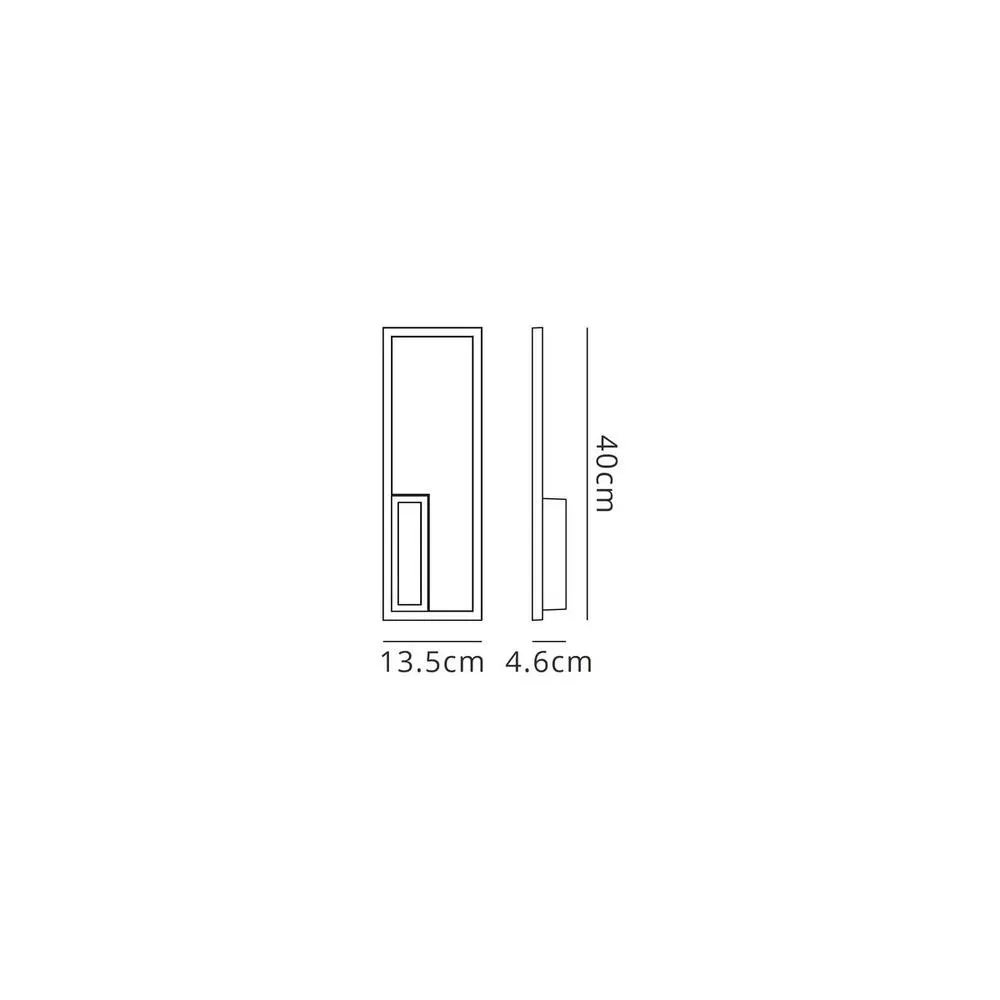Netlighting Boutique Rectangle Wall Lamp Dimmable 21W LED 3000K 1130lm White 5