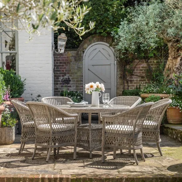 Corte 6 Seater Round Dining Set
