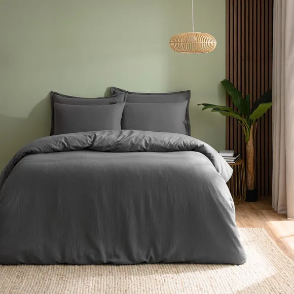 Newston Waffle Polycotton Duvet Cover & Pillowcase Set 2