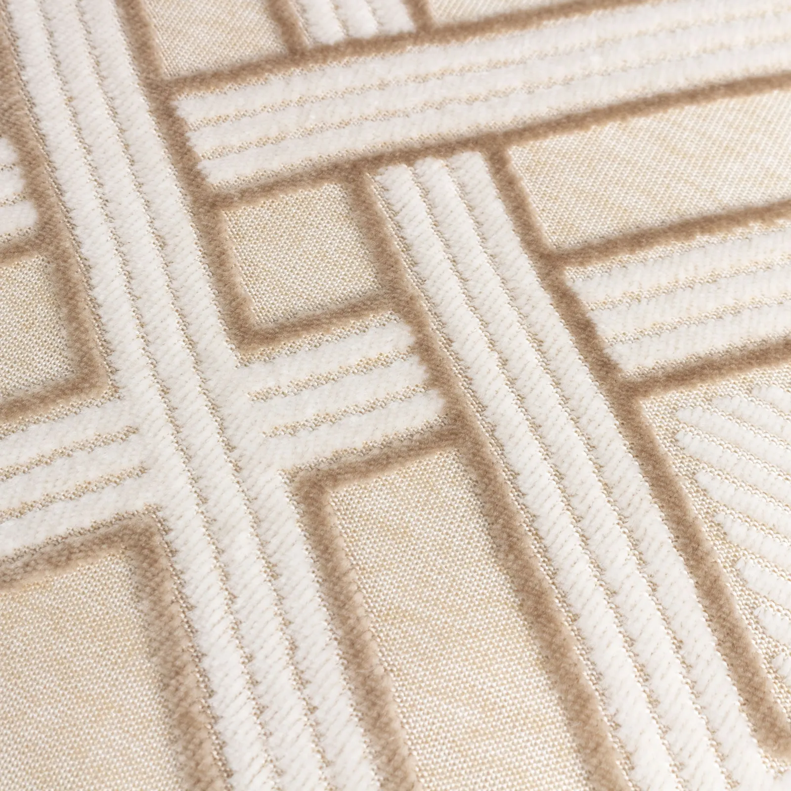 Paoletti Henley Geometric Velvet Cushion in Taupe 5
