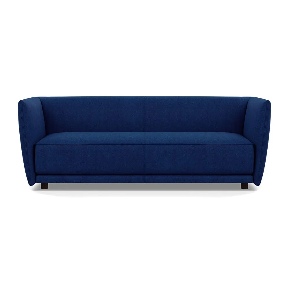 Heal's Valley 3 Seater Sofa St Moritz Blue Walnut Stain Feet 1
