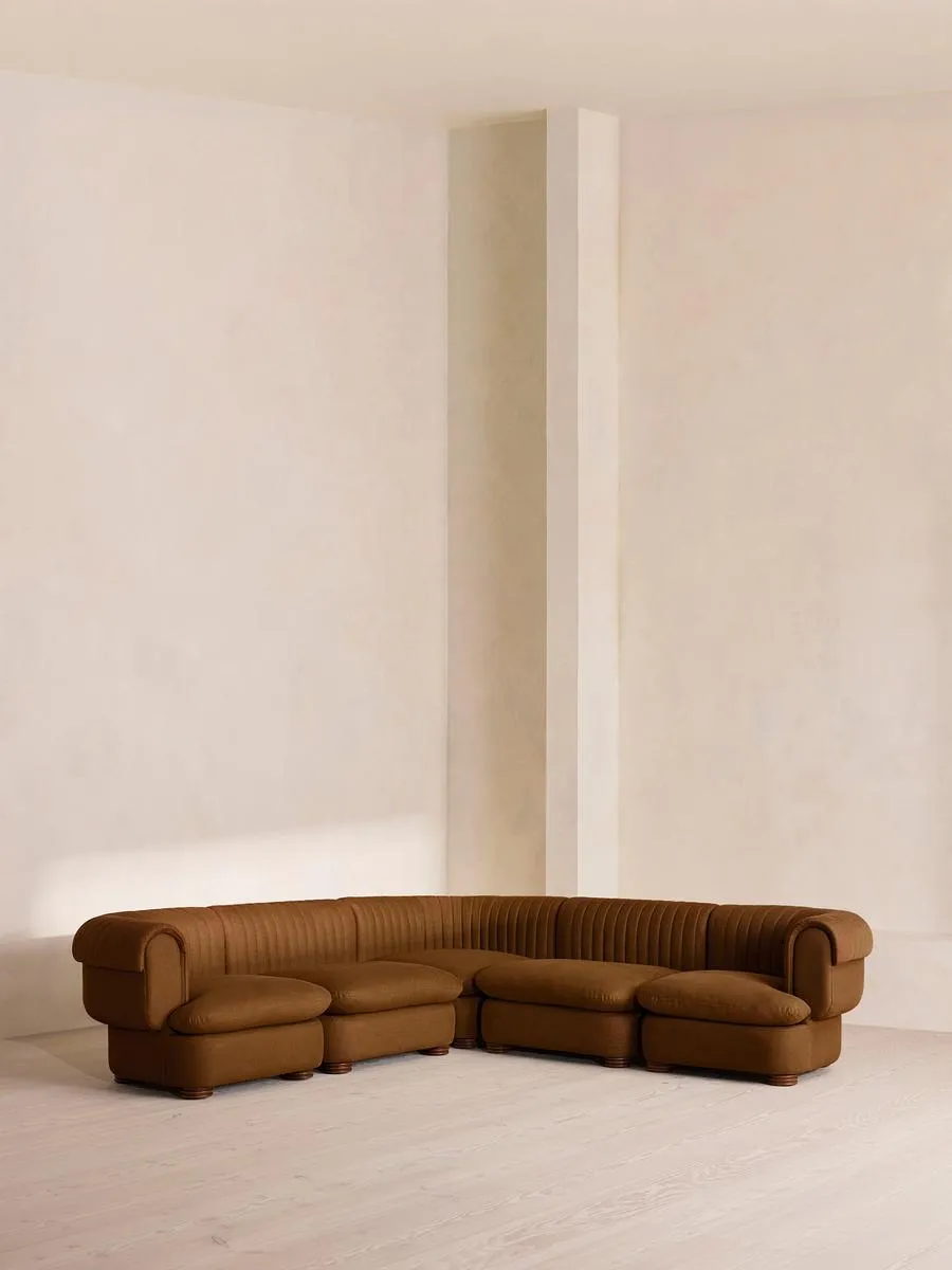 Rava Modular Sofa, Corner Sofa, Linen, Terracotta