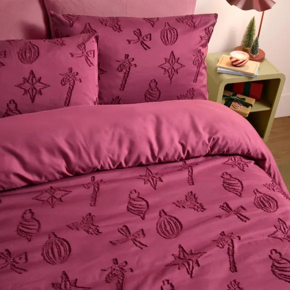 Duvet Day Christmas Soft Tufted Duvet Cover & Pillowcase Set 1