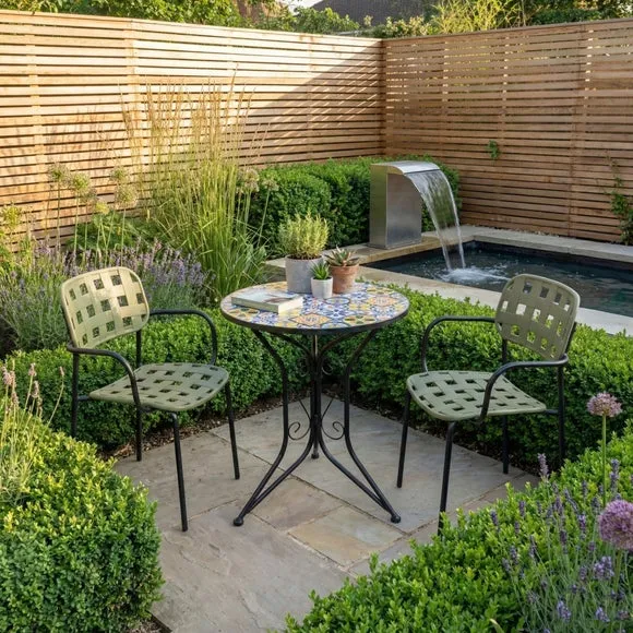 Summer Terrace Charlotte Round Bistro Table with 2 Karin Chairs