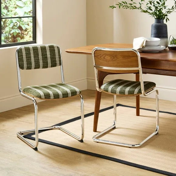 Draper Cantilever Dining Chair, Textured Weave