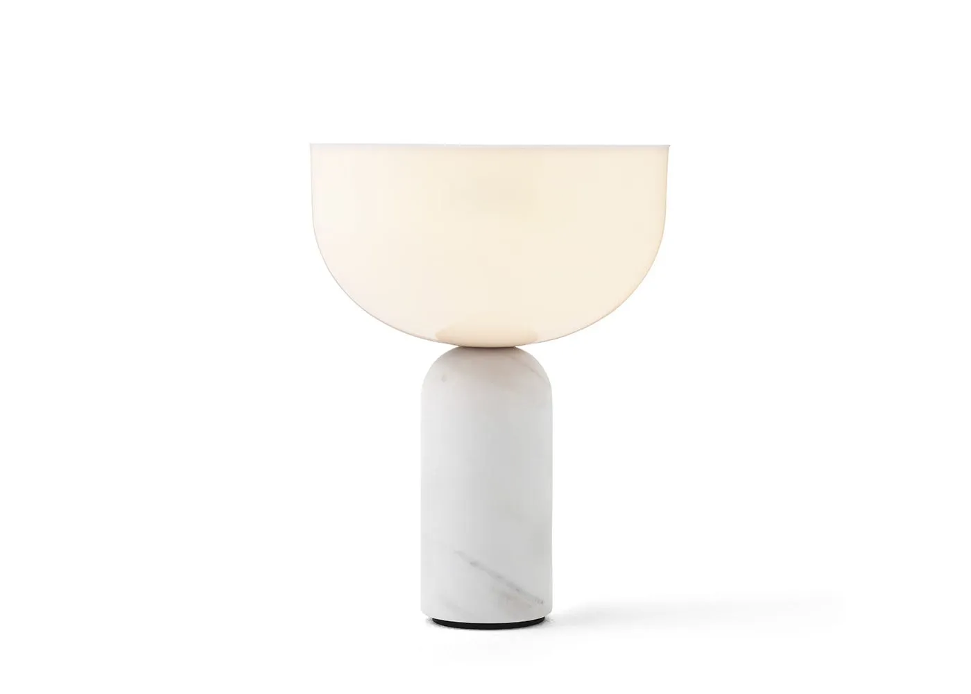 New Works Kizu LED Portable Table Lamp White Marble 1
