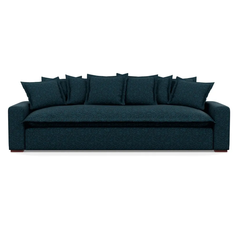 Heal's Brompton 5 Seater Sofa Brecon Ink Walnut Stain Feet